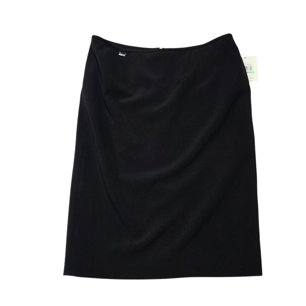 NEW Calvin Klein Suits Pencil Skirt Womens 8 Black Polyester Rayon Blend Lined
